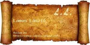 Lamos László névjegykártya