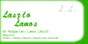 laszlo lamos business card