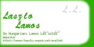 laszlo lamos business card